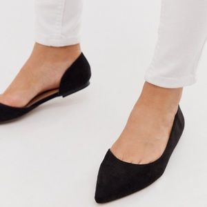 NWT ASOS black pointed flats